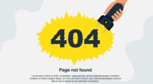Amostra de uma página com ERRO 404