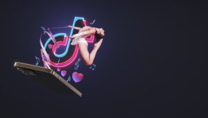Logotipo do tiktok no fundo preto